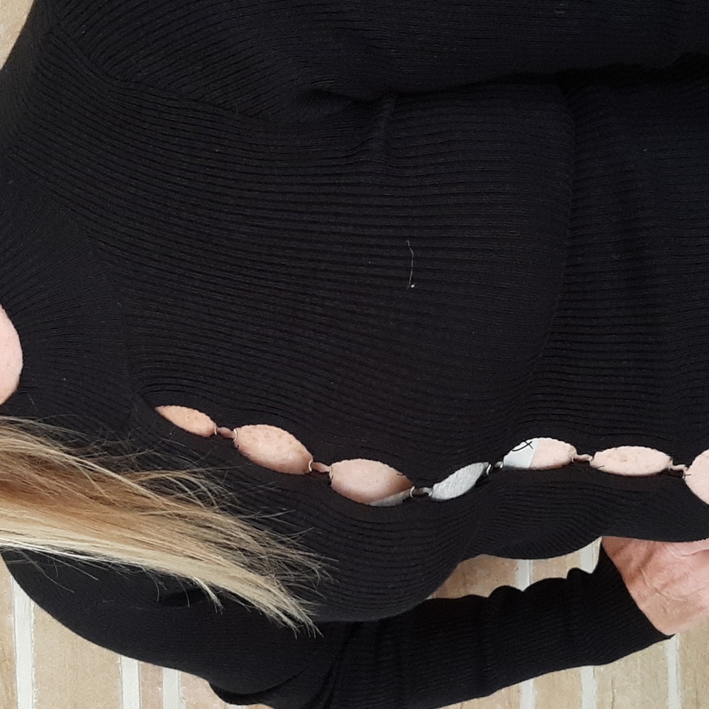 Kendall and Kylie black long sleeve top